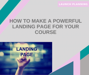 how to create a powerful landing page for your course